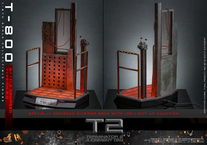 Hot Toys T-800 Battle Damaged Version 2.0 Steel Mill Diorama Base LED 1/6 Scale DX46 Terminator 2 Judgment Day