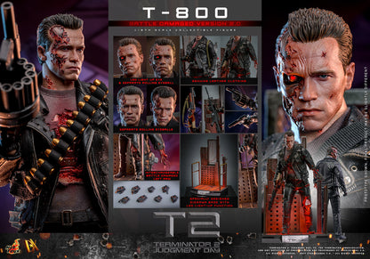 Hot Toys - T-800 Battle Damaged Version 2.0 - DX46 - 1:6 Scale - Terminator 2 - Action Figure