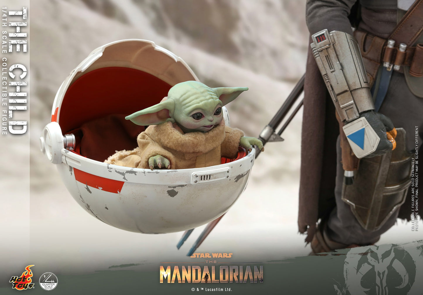 Hot Toys - Grogu - Star Wars - The Mandalorian - QS018 - 1:4 Scale Action Figure Set