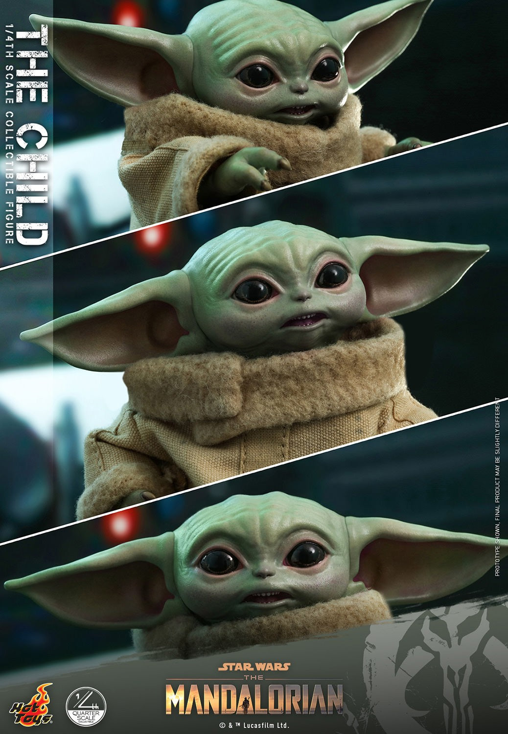 Hot Toys - Grogu - Star Wars - The Mandalorian - QS018 - 1:4 Scale Action Figure Set
