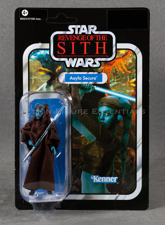 Star Wars: The Vintage Collection - Aayla Secura  - 3.75" Action Figure - New Sealed Unpunched Card - MOC