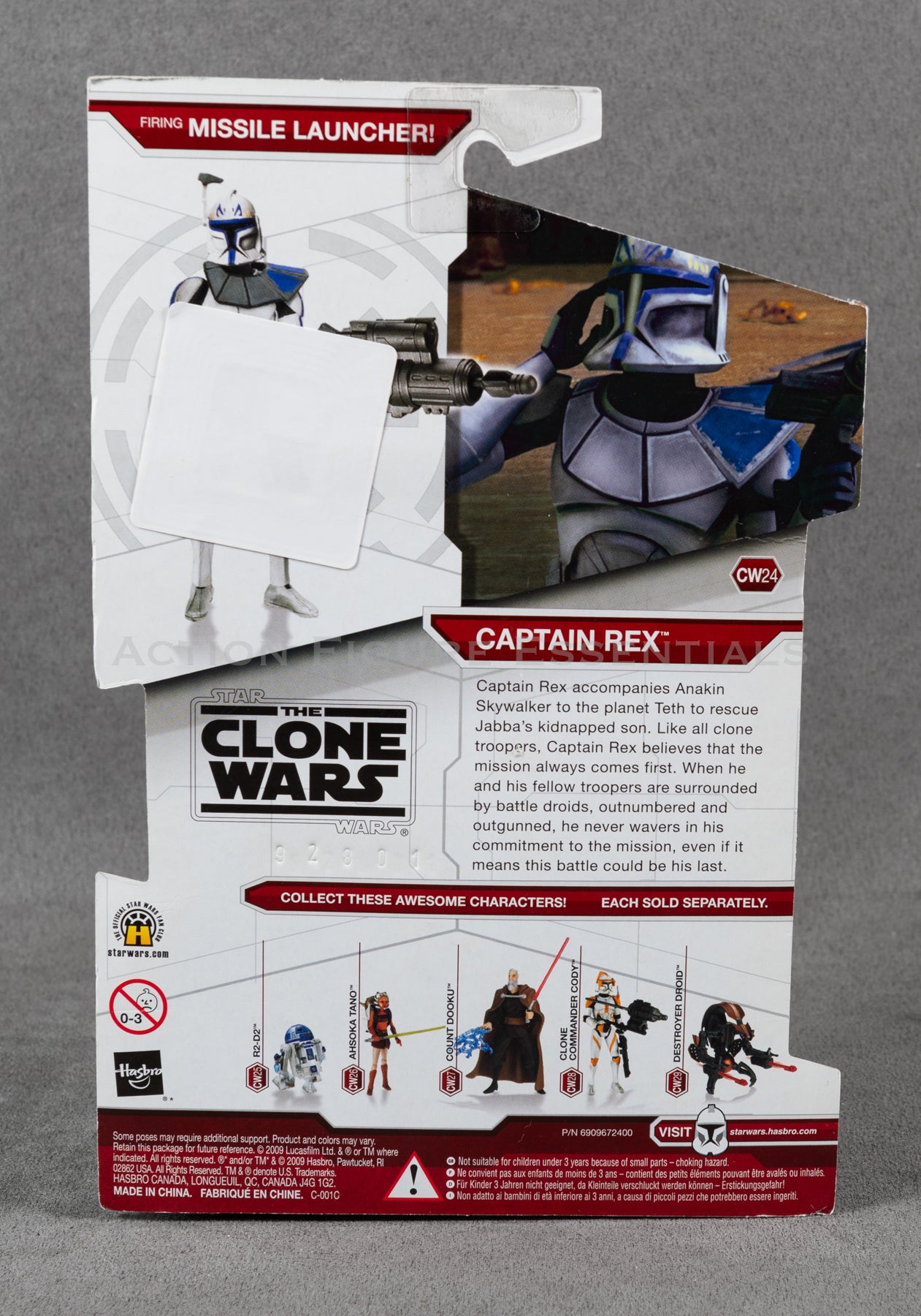 Star Wars: The Clone Wars - Captain Rex 3.75" Action Figure (CW24) - New Sealed Card - MOC