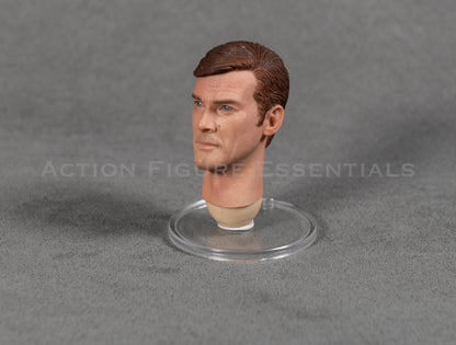 James Bond Head Sculpt Custom Roger Moore 007 1/6 Hot Toys Scale