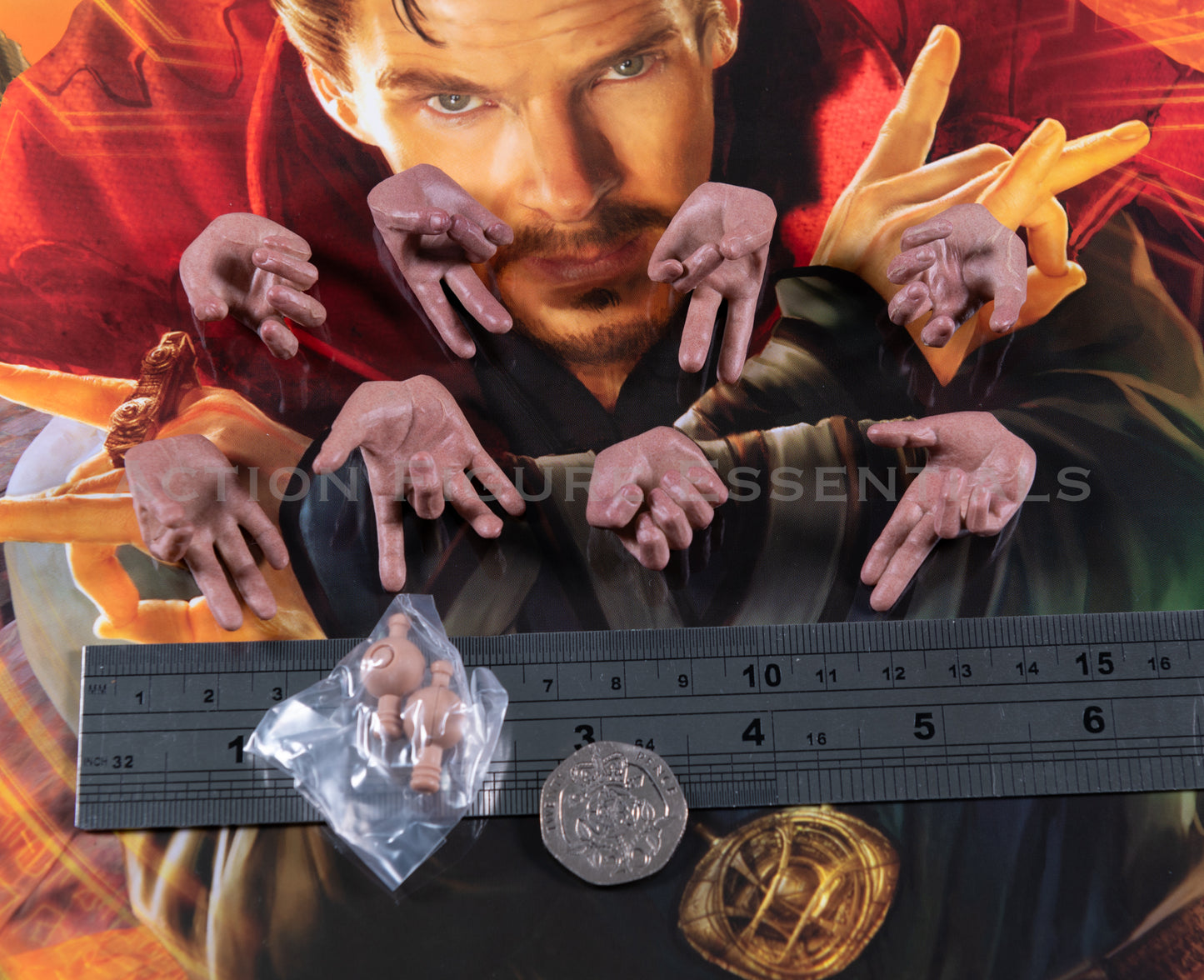 Hot Toys Dr Strange Hands Wrist Pegs Set 1/6 MMS629 NWH No Way Home Spider-Man