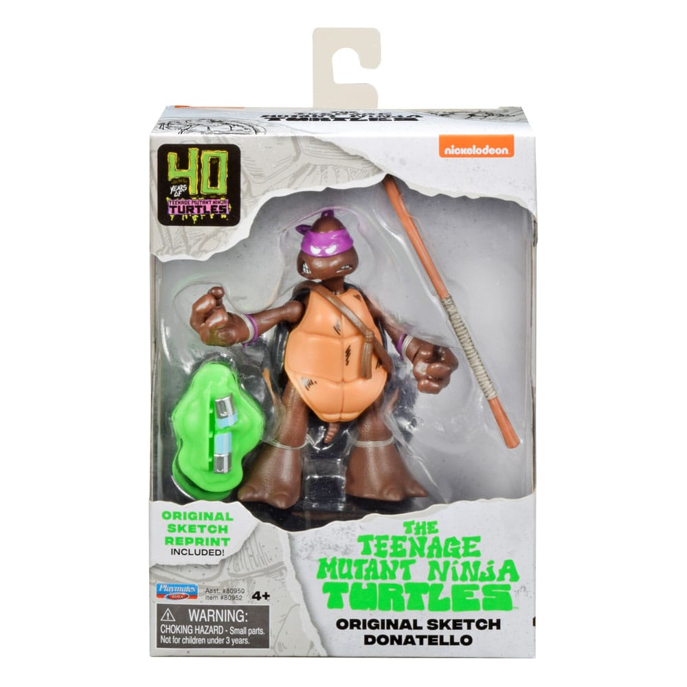 Teenage Mutant Ninja Turtles Donatello Action Figure 40th Anniversary Kevin Eastman Original Sketch - TMNT