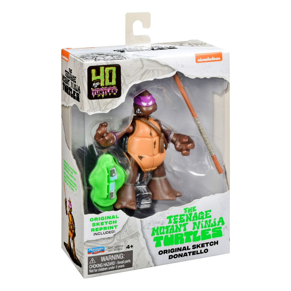 Teenage Mutant Ninja Turtles Donatello Action Figure 40th Anniversary Kevin Eastman Original Sketch - TMNT