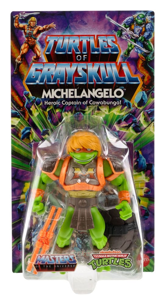 MOTU x TMNT Turtles of Grayskull Michelangelo He Man Action Figure Action Figure Essentials