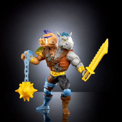 MOTU x TMNT: Turtles of Grayskull Deluxe 2-Bopsteady Action Figure (Bebop Rocksteady)