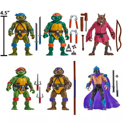 Teenage Mutant Ninja Turtles 6-Pack Action Figures 1988 Remastered HEO EU Exclusive Collectors Set