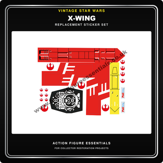Vintage Star Wars X-Wing Replacement Sticker Sheet